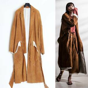 sulvam 16AW suede over coat M サルバム スエードレザーコート チェスターコート オーバーサイズ スプリングコート ヨウジヤマモト出身