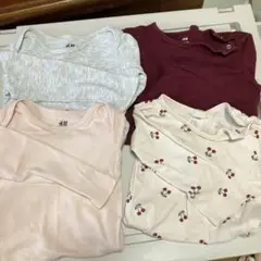 H&M 長袖　ロンパース　4枚セット　12-18M 9-12M 18-24M