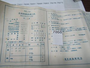 л7868　AS 【鉄道 運行図表】青梅線電車運行図表 昭和30年4月20日改正 鉄道 ダイヤグラム