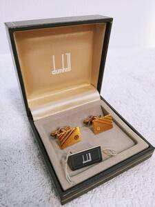 美品 dunhill ダンヒル カフス ゴールドカラー