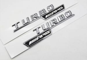 高品質版 メルセデスベンツ TURBO AMG フェンダーエンブレム 左右セット A45CLA45W222W176W203W245W246R230R231W169W164W204W221