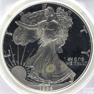 『高鑑定』1994年 P アメリカ 1ドル銀貨 PCGS PR69 DCAM シルバーイーグル[FS062826]