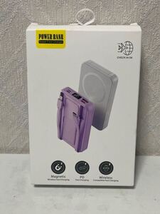 609i1001 マグセーフ モバイルバッテリー Mag-Safe 10000mAh 大容量 ワイヤレス充電 15W 急速充電 PD20W 5台同時充電 