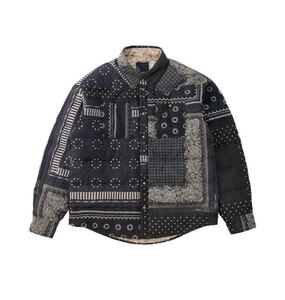 新品同様品　visvim ICT KERCHIEF DOWN JKT BLACK ブラック カーチフ ダウン ジャケット バンダナ ビズビム