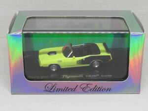 PLYMOUTH HEMI CUDA　1971　（黄緑）　ヘミ クーダ　LIMITED EDITION　限定　RICKO　1/87