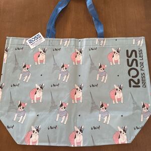 アメリカ ハワイ ROSS DRESS FOR LESS ロスドレス 海外 エコバッグ トートバッグ ショッパー 手提げ袋 ショッピングバッグ 新品 パリ 犬