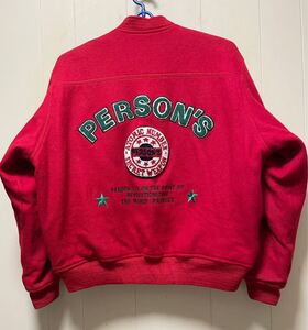 80年代ＤＣブランドPERSONSパーソンズスタジャンブルゾン 古着 ビンテージ 80s