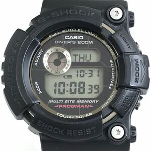 美品 CASIO カシオ G-SHOCK ジーショック FROGMAN フロッグマン 腕時計 GW-200BC-1 ソーラー タフソーラー デジタル ダイバーズ 動作確認済