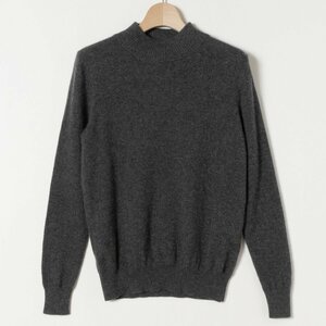 ALPHA アルファ モックネックニット カシミヤセーター チャコールグレー Mサイズ レディース カシミヤ100％ 無地 シンプル 着まわし 秋冬