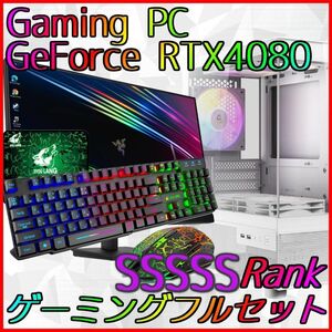 【SSSSSランク】RTX4080搭載ゲーミングPCフルセット新品ケース