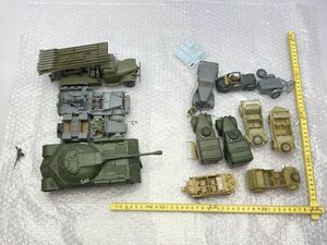 戦車 プラモデル 完成品 スケール不明 破損 欠品 あり まとめて 簡易梱包/ジャンク ※まとめて取引・同梱不可 [20-2405]