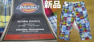 新品　Dickies　パッチワーク　ハーフパンツ　サイズ30　短パン　ワークパンツ　カラフル　クレイジーカラー　ディッキーズ