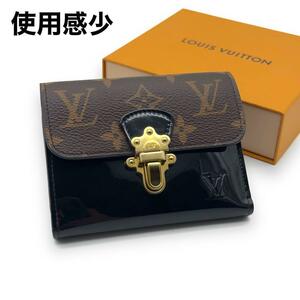 【超極美品】希少 LOUIS VUITTON ルイヴィトン モノグラム ポルトフォイユ チェリーウッド コンパクトウォレット 三つ折り財布