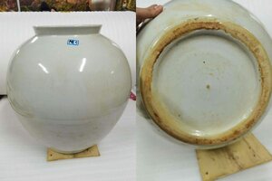 ■観心・時代旧蔵■C277珍品旧蔵 朝鮮 高麗磁 朝鮮古陶磁器 古高麗 李朝時代 李朝白磁大月亮罐