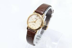 【W172-173】動作品 電池交換済 SEIKO EXCELINE セイコー エクセリーヌ 腕時計 4J41-0A40 革ベルト レディース 贈呈品【送料全国一律185円