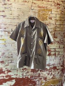 ~70s C.Y.S.A. CUBA SHIRT OPEN COLLAR SHIRT ヴィンテージ ビンテージ キューバシャツ オープンカラーシャツ 開襟シャツ 60s 送料無料