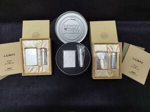 ♯1207-②LUCKY STRIKE「ラッキーストライク」130ｔｈツール 箱入り　缶入りおまとめ ジッポー ZIPPOライター ジッポライター