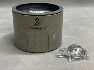 5＃C/4516　SWAROVSKI スワロフスキー 亀 カメ クリスタル 置物　ケース付　60サイズ