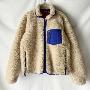 《極美品》2000年製 FA00 USA製 patagonia パタゴニア クラシック レトロ カーディガン ナチュラル S ヴィンテージ フリース アメリカ製