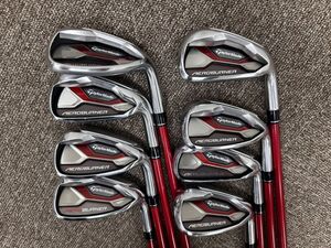 O025-T18-746 TaylorMade テーラーメイド AEROBURNER アイアン 8点セット 5.6.7.8.9.A.S.P 男性右利き用 ゴルフクラブ