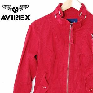 アヴィレックス AVIREX■コットンジップジャケット■S■レッド ※NK3d14320