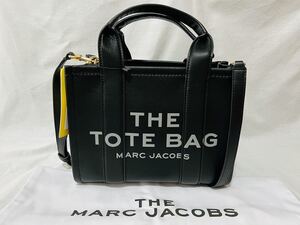 新作 MARC JACOBS マークジェイコブス レザー ミニ トートバッグ ショルダーバッグ ブラック THE LEATHER MINI TOTE BAG BLACK