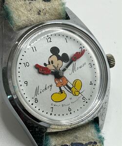 1円スタート Disney ディズニー Mickey Mouse ミッキーマウス 腕時計 5000-7000 ディズニータイム 手巻き ミッキー キャラクター