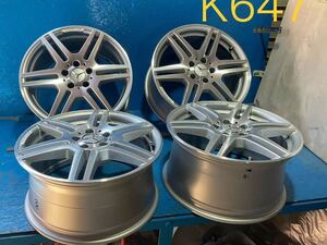 〈K647〉ホイール4本セット　ベンツAMG 18インチ8.5J／9J オフセット+48/+54 PCD5H112 ハブ66mm ボルト穴15mm