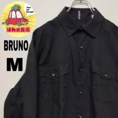 usa古着 BRUNO 長袖シャツ　M ブラック