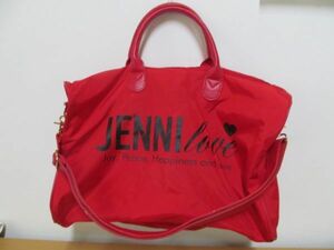 (50788)JENNI LOVE　ジェニィラブ　ボストンバック　レッド　USED