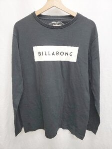 ◇ Θ BILLABONG ビラボン 長袖 Tシャツ カットソー サイズL ブラック ホワイト メンズ P