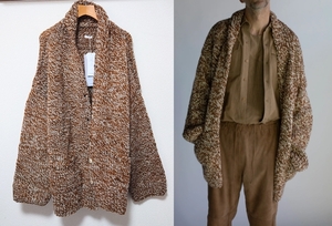 新品 定価7万 ジャーナルスタンダードLUXE取扱 SEEALL シーオール 22AW HAND OVERSIZED CANADIAN SWEATER ニット カーディガン1