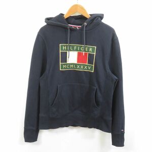 TOMMY HILFIGER ロゴ フーディー プルオーバー スウェット パーカー sizeS/トミーヒルフィガー　0503