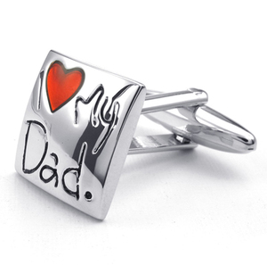 PW 23362 高品質真鍮 「I love my Dad」カフスボタン 23362 条件付送料無料