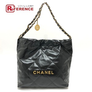 未使用 CHANEL シャネル AS3260 CHANEL 22 スモール チェーン カバン 肩掛け ショルダーバッグ ブラック レディース【中古】