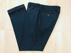 【良品】スーツカンパニー＊起毛ウールパンツ＊濃グレー＊W79