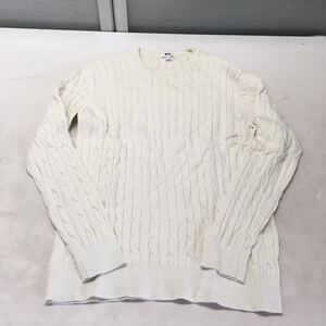 送料無料★UNIQLO ユニクロ★ニット　セーター　長袖トップス★メンズ　XLサイズ★ホワイト　白#60315smm