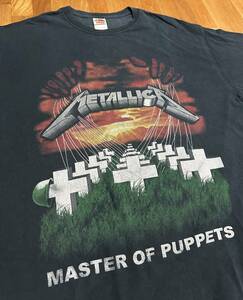 90s 00s Metallica Vintage T Shirt Master Of Puppets FRUIT OF THE LOOM Tag XL