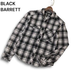 BLACK BARRETT ブラックバレット ニールバレット 秋冬 長袖 ワーク★ チェック ネル シャツ Sz.1 メンズ　A4T12885_C#B