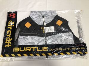 【新品】BURTLE バートル エアークラフト パーカーベスト フルハーネス対応 空調服 遮熱 UVカット【Mサイズ】 AC1094 カモフラシルバー ME