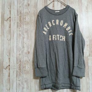 【メンズ☆長袖カットソー】ABERCROMBIE&FITCH☆Tシャツ☆S☆アバクロンビー＆フィッチ☆トップス☆アバクロ☆グレー