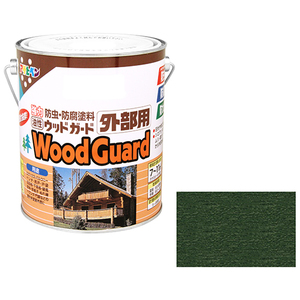 油性ウッドガード外部用 アサヒペン 塗料・オイル 油性塗料 1.6Lコロラドグリーン