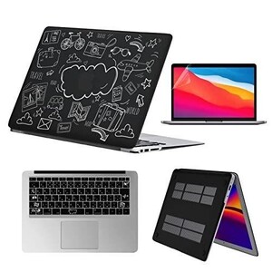 【未使用】IMMOENUC MacBook Air 13インチ A1932 (2018年)用 保護ケースハードカバーすり傷防止 (3点セット) no.1641