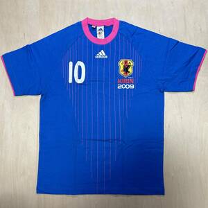 2009 09 日本代表 ユニフォーム Tシャツ なでしこ アディダス L 新品 キリン 勝ちT W杯 応援用 サポーター 澤 長谷川 宮澤 Nadeshiko Japan