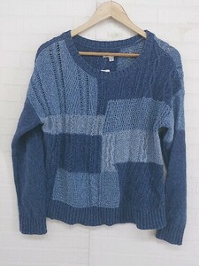 ◇ AMERICAN EAGLE OUTFITTERS 長袖 ニット セーター サイズL ブルー系 レディース P