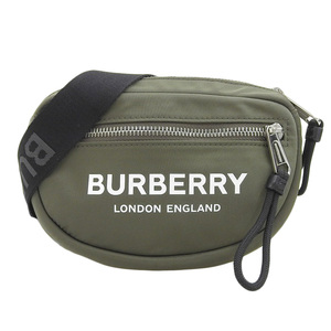 バーバリー BURBERRY ベルトバッグ ボディバッグ ウエストバッグ ナイロン カーキ/ブラック 美品 新入荷 OB2081