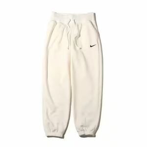 NIKE AS WMNS NSW PHNX FLC HR OS PANT SAIL/BLACKナイキ ウィメンズNSW PHNXフリースHRパンツOS dq5888-133 WMNS XL メンズL定価9020円