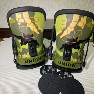 中古 16-17モデル UNION BINDING CONTACT ユニオン コンタクト CAMO カモ Mサイズ バインディング ビンディング スノーボード スノボ