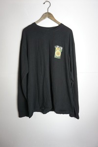 Stussy ステューシー フラワー プリント 長袖 Tシャツ カットソー 黒 1024N