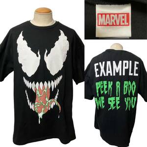 美品 EXAMPLE × MARVEL VENOM ヴェノム Tシャツ XL 黒 ブラック マーベル アメコミ ビンテージ xpv